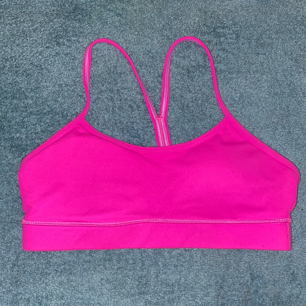 hot pink lululemon sports bra size 4